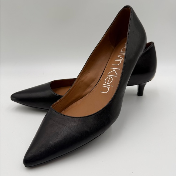 Calvin Klein Shoes - Calvin Klein Black Gabrianna Leather Pumps